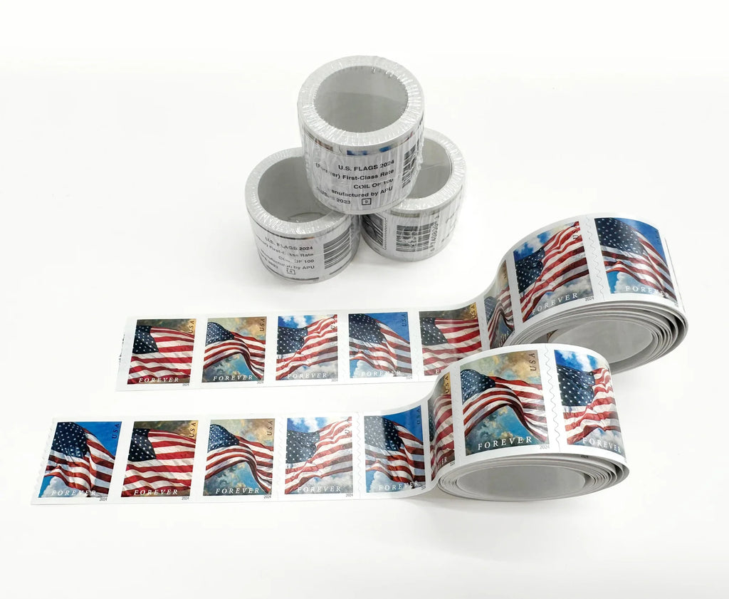 US Flags Self-Stick Rolls - 1000 Forever Stamps