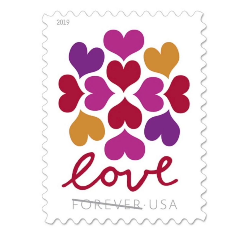 Love Hearts Blossom Self-Stick - 1000 Forever Stamps
