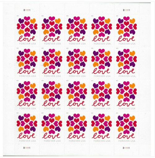 Love Hearts Blossom Self-Stick - 1000 Forever Stamps