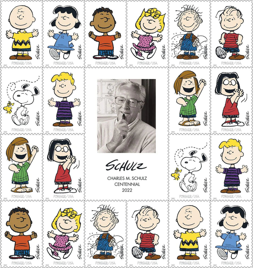 CARTOONIST CHARLES SCHULZ "PEANUTS" SELF-STICK - 1000 Forever Stamps
